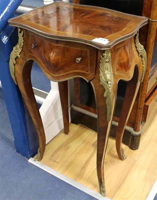 A pair of French kingwood occasional tables, W.46cm